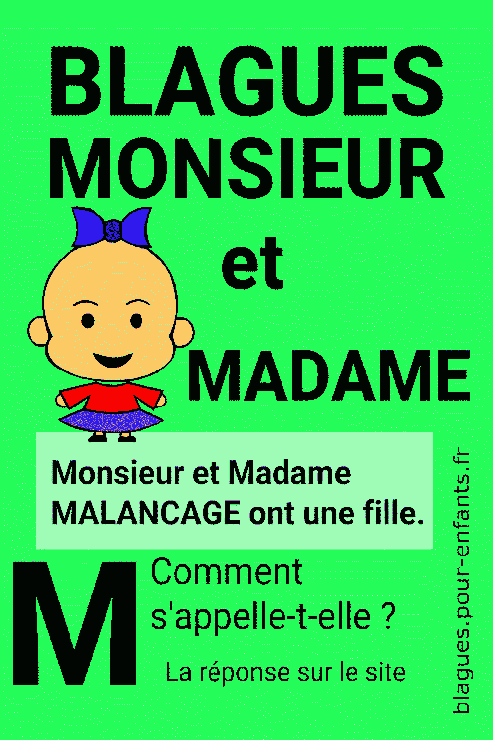 Blague Monsieur et Madame en M pour enfants